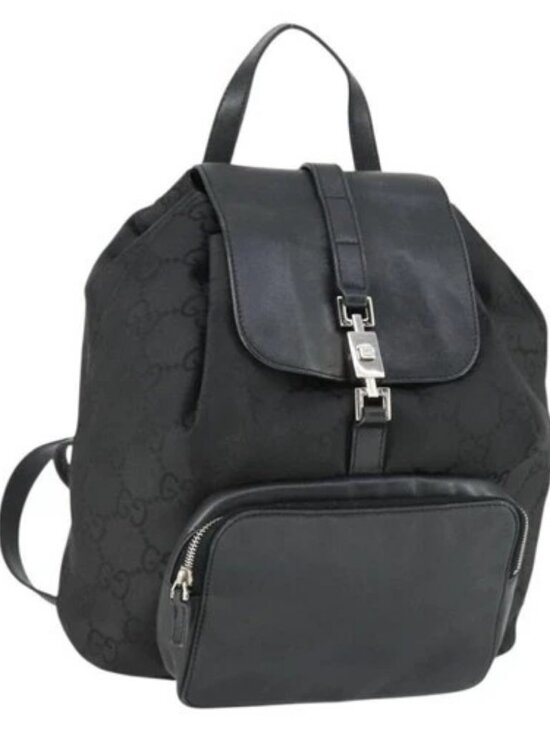 GUCCI GG Canvas Backpack Black Silver 003 0245 Auth ep12708 main image 14